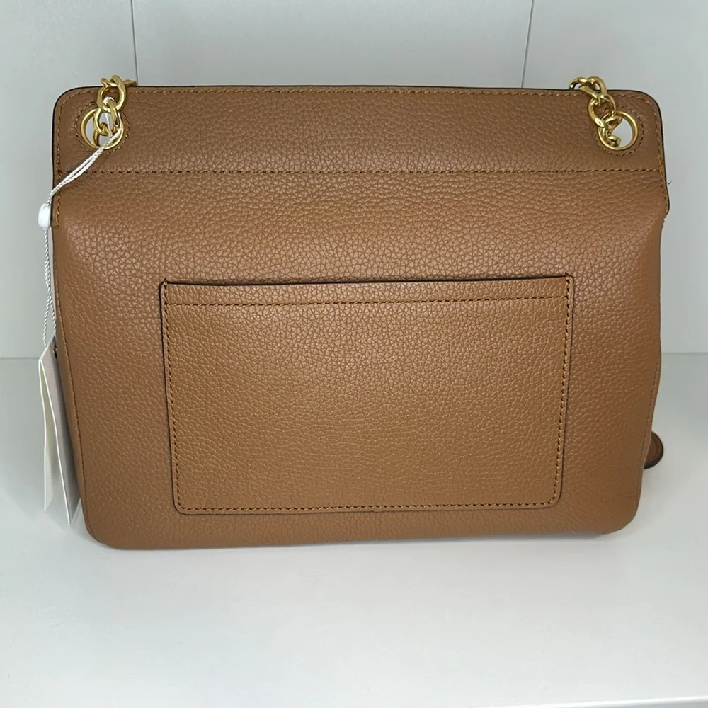 Tory Burch Britten Flap Shoulder Bag— Bark/209 - Picture 4 of 14